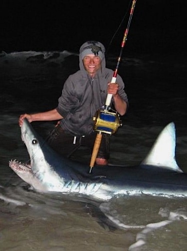 Big Mako Shark Caught — From The Beach!