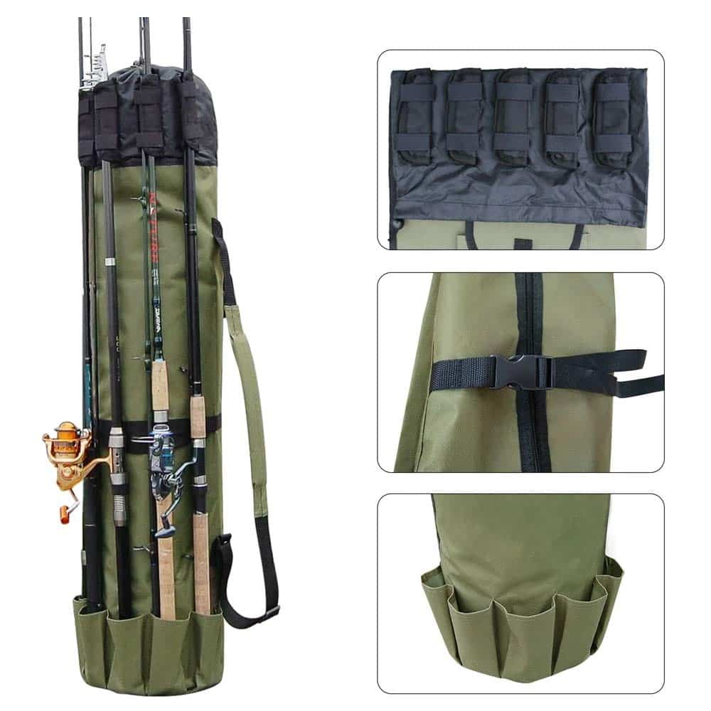 Fishing Pole Bag Fishing Rod Case Travel Carry Bag Fishing Rod Carrier  Fishing Pole Case Fishing Pole Rod Holder for Fly Fishing Outdoors