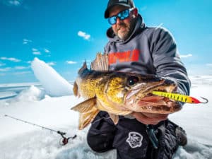 Walleye caught on a Rapala