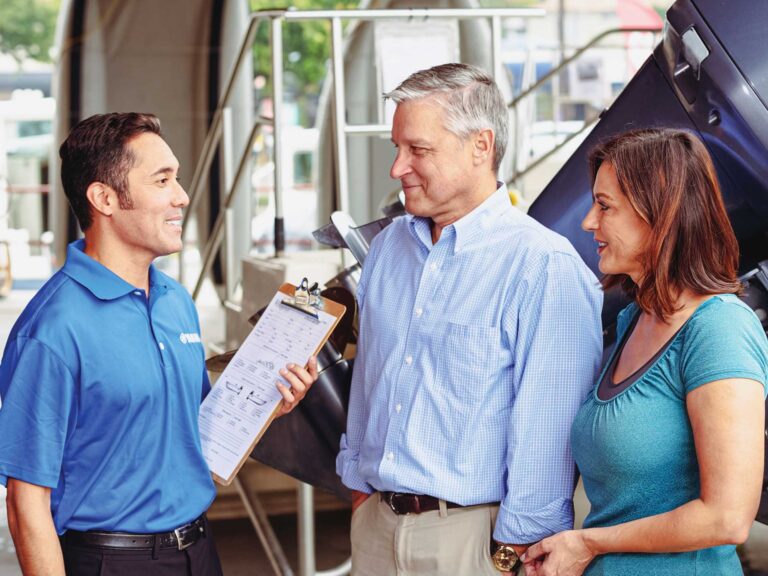 Couple buying a new boat