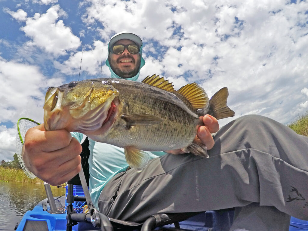 bass kayak fishing