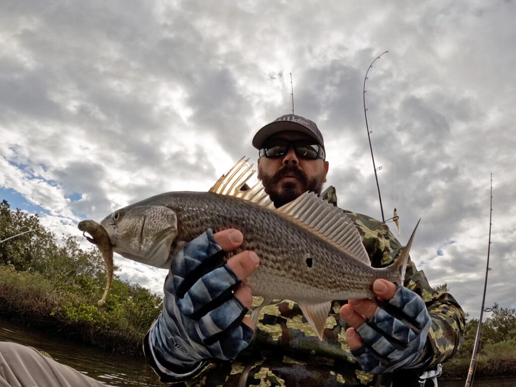 redfish fishing from a kayak