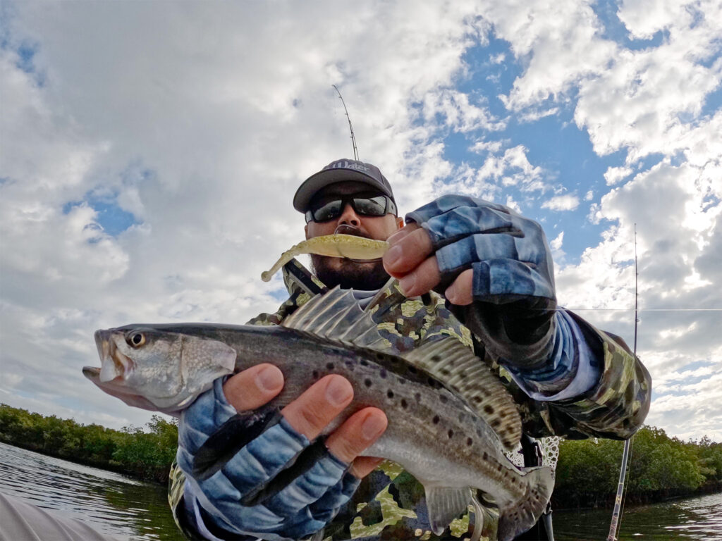 trout fishing in kayak