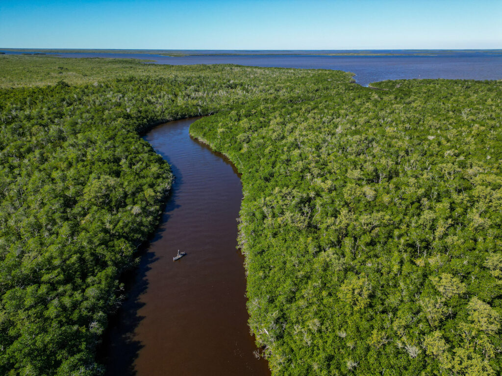 Backcountry kayak fishing at Flamingo in the Florida Everglades.