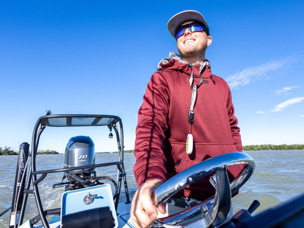 Yamaha powered skiff on Florida Bay