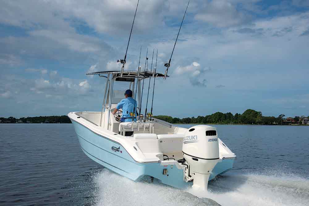 outboard fishing boat