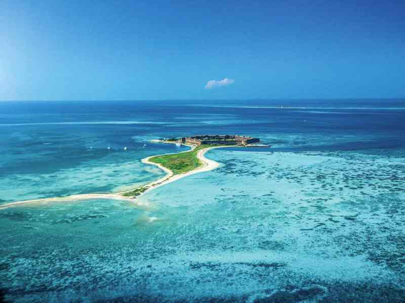 Dry Tortugas from overhead