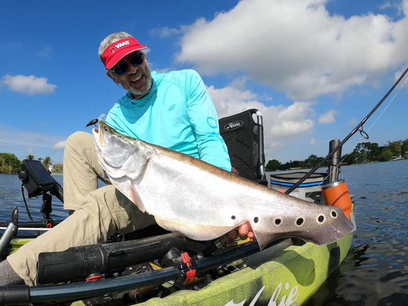 Doug-Olander-clown-knifefish-on-savage-goby-micro-crank- clown knifiefish micro lures