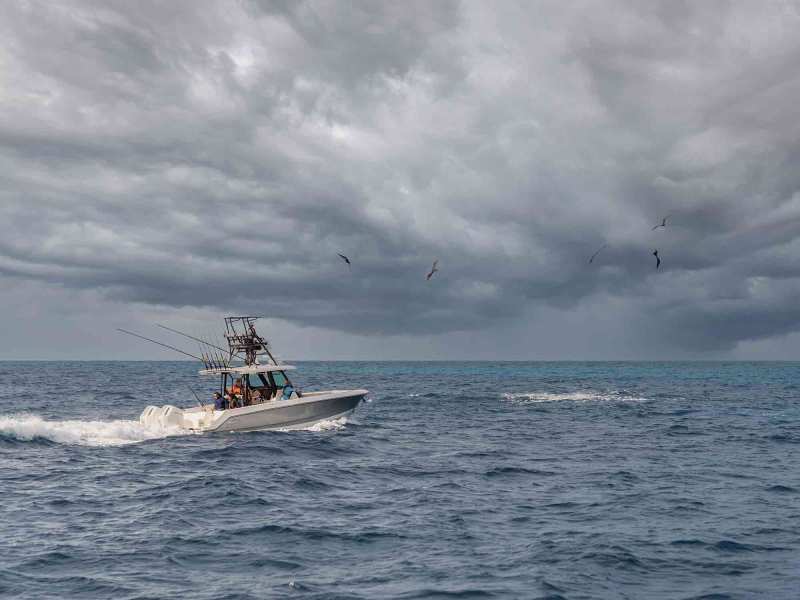 fishing near thunderstorm