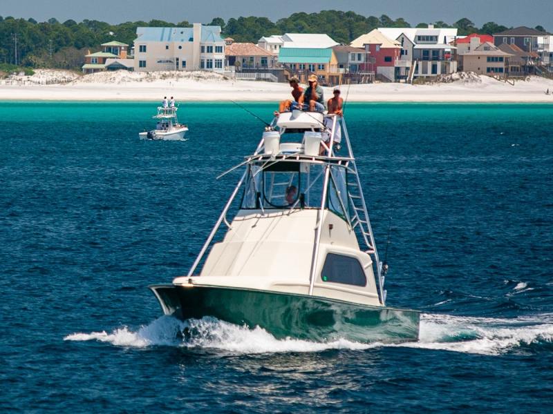 cobia-tower-boat Sight fishing for cobia from a tower boat