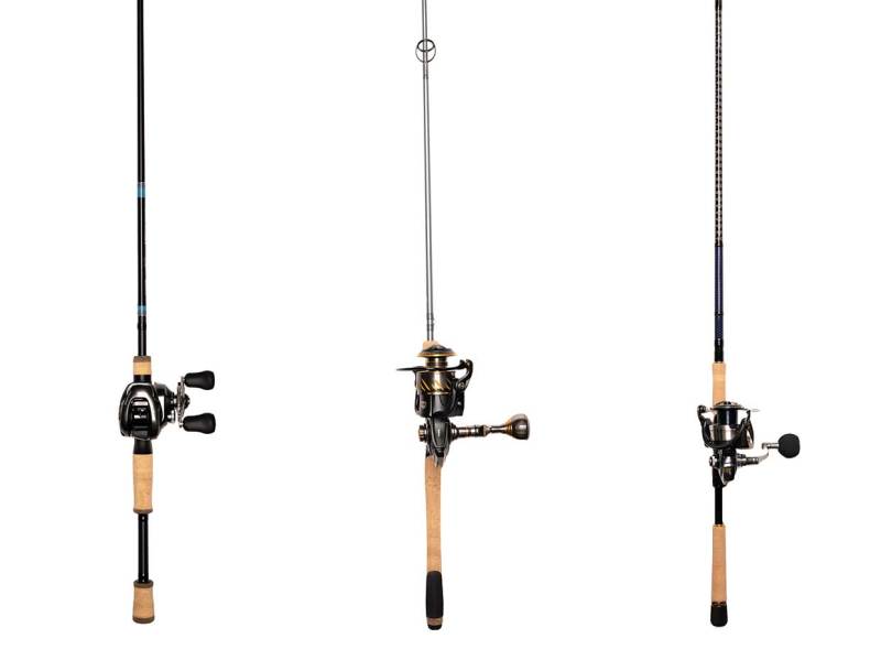 Three setups for fishing marshes
