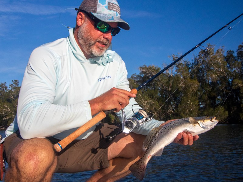 new-quantum-spinner Quantum spinning reel and speckled trout