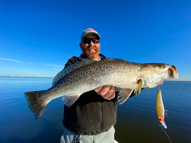 wintertime-speckled-trout Plug fishing for trout