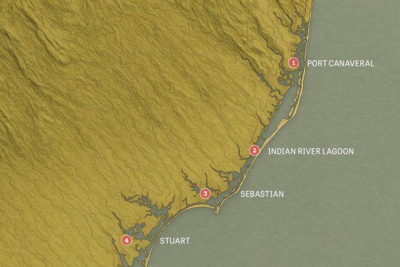 Map of Florida Space Coast